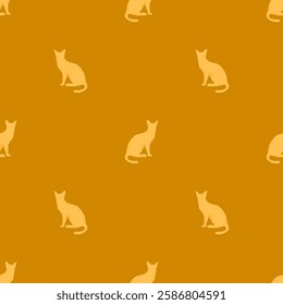 cat pattern background. cat silhouette pattern background. Seamless pattern with silhouettes of cats.