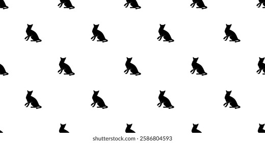 cat pattern background. cat silhouette pattern background. Seamless pattern with silhouettes of cats.