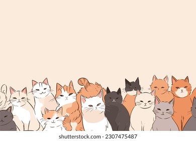 Cat pattern background wallpaper design