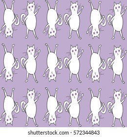 Cat pattern in pastel colors for backgrounds, walppapers, cards and etc.