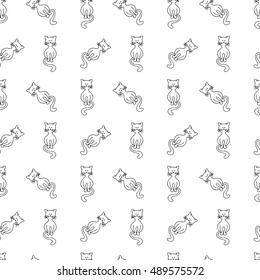cat pattern seamless vector