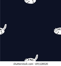 cat pattern seamless pattern vector illustration 