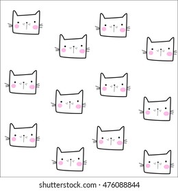 cat pattern vector illustration