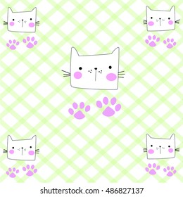 cat pattern vector illustration