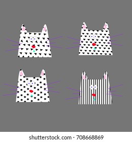 cat pattern vector illustration 