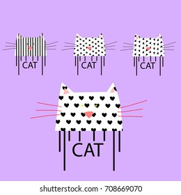 cat pattern vector illustration 
