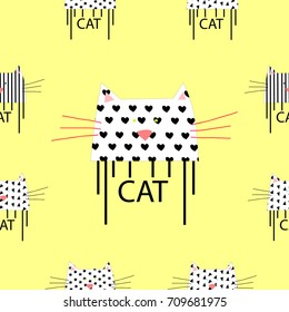 cat pattern vector illustration