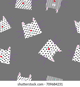 cat pattern vector illustration 