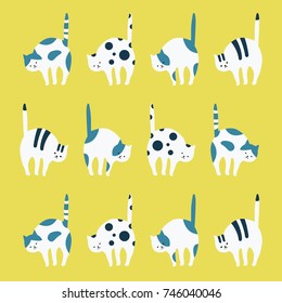 CAT PATTERN, YELLOW