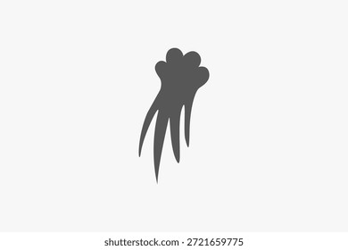 Logotipo de la bofetada del movimiento del ataque de la pata del gato