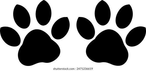         Gato paw ambas huellas de Ilustración vectorial.
