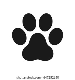 Cat paw Dog paw cartoon illustration