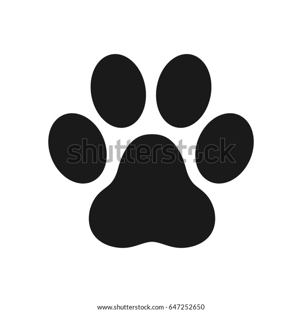 Cat Paw Dog Paw Cartoon Illustration Stock Vector (Royalty Free) 647252650