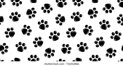 Cat Paw Dog Paw cartoon vector Seamless Pattern wallpaper background