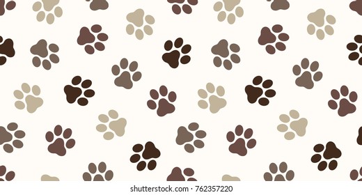 Cat Paw Dog Paw Kitten Puppy Foot Print Vector Seamless Pattern Wallpaper Background