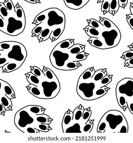 Fondo de fondo de fondo de la plantilla de cartón gatito gitano paw paw