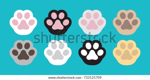 Cat Paw Dog Paw\
vector icon illustration