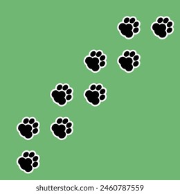 cat paw footprint design element, animal footprint, cat footprint icon