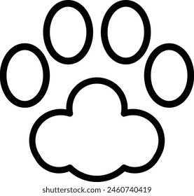 cat paw icon, cat paw design element