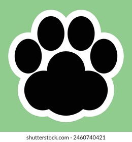 cat paw icon, cat paw design element