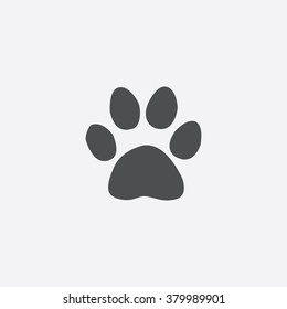 Cat Paw Icon Vector