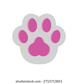 Colección de Vector de icono de pata de gato