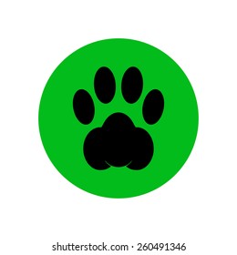 Cat paw icon - vector illustration. Eps 8