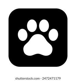 Cat Paw icon. Vector image
