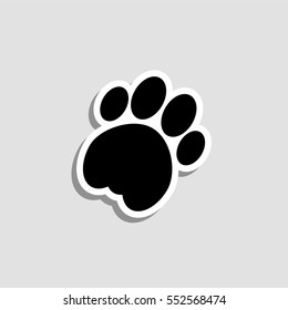Cat paw  icon - vector  sticker