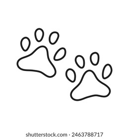 Cat paw line style vector