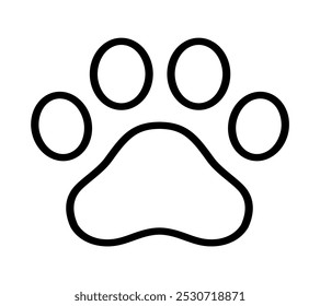 Cat Paw outline. Vector image