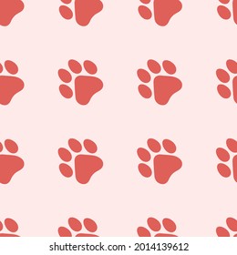 Cat paw pattern. Seamless pattern. Background texture. Vector illustration