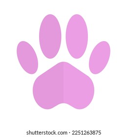 Cat paw. Pet sign. Vector.