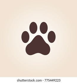 Cat Paw Print. Animal Vector illustration