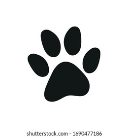 Cat paw print basic vector