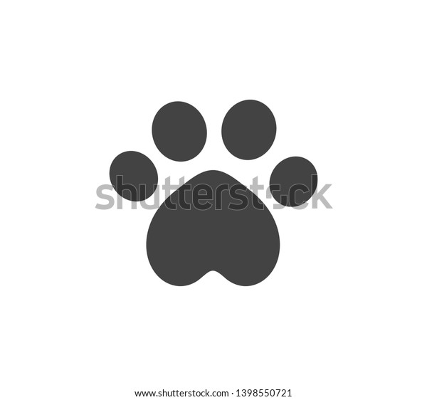 pris syndrom nødvendighed Cat Paw Print Black Icon Vector Stock Vector (Royalty Free) 1398550721