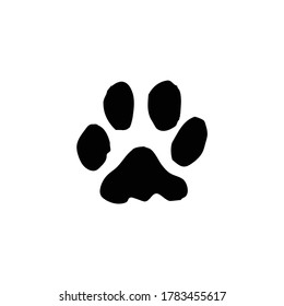 Cat Paw Print Black White Vector Stock Vector (Royalty Free) 1783455617 ...