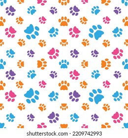 Cat Paw Print  Clipart Of Animal Footprints Seamless Patterns Pawprint Wallpaper