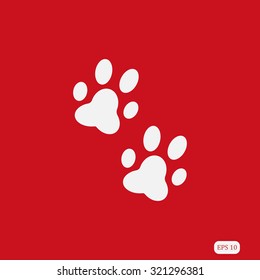 Cat paw print icon. 