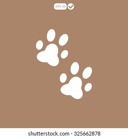 Cat paw print icon. 