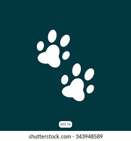 Cat paw print icon. 
