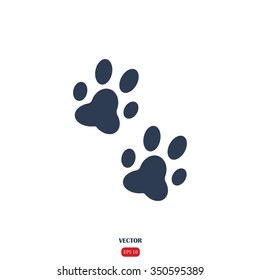 Cat paw print icon. 