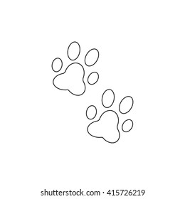 Cat paw print icon. 