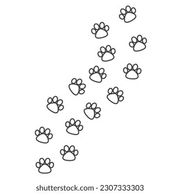 cat paw print icon vector element design template web