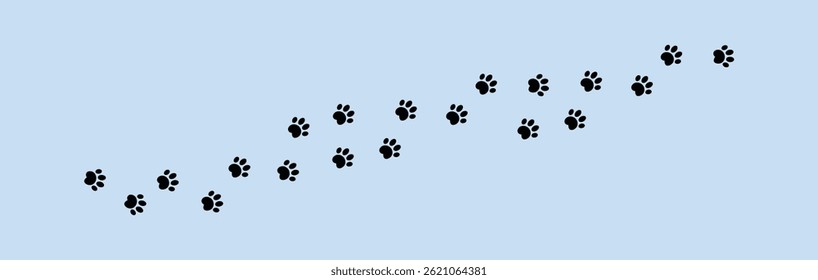Cat Paw Print Icon. Paw Print vector icon stock illustration