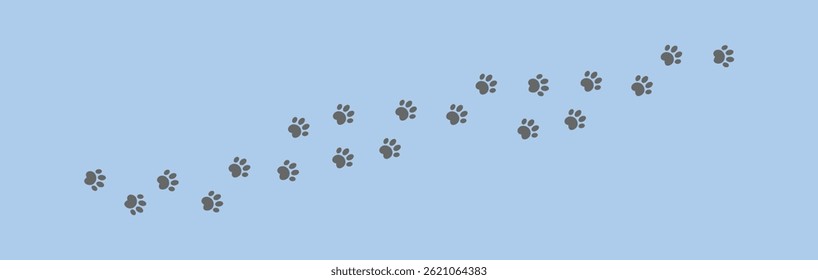 Cat Paw Print Icon. Paw Print vector icon stock illustration