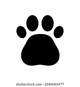 Cat Paw Print Icon Vector for Pet Design.