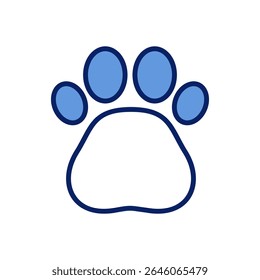 Cat Paw Print Icon Vector for Pet Design.