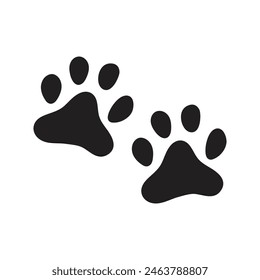 cat paw print vector eps 10