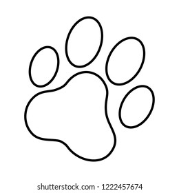 Cat Paw Print Vector Icon Without Stock Vector (royalty Free 